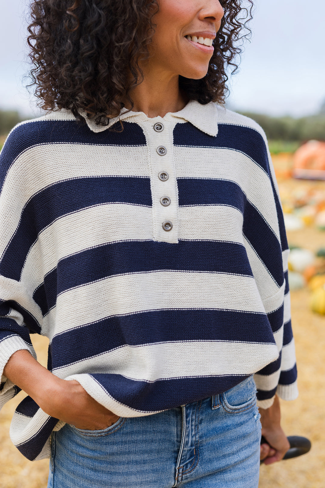 The All Prep Soft Stripe Knit Polo Sweater