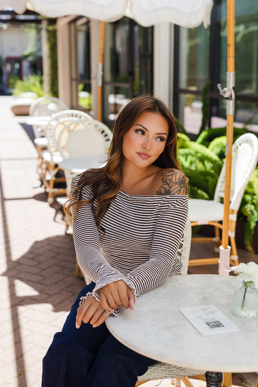 The Sammie Stripe Long Sleeve Knit Top