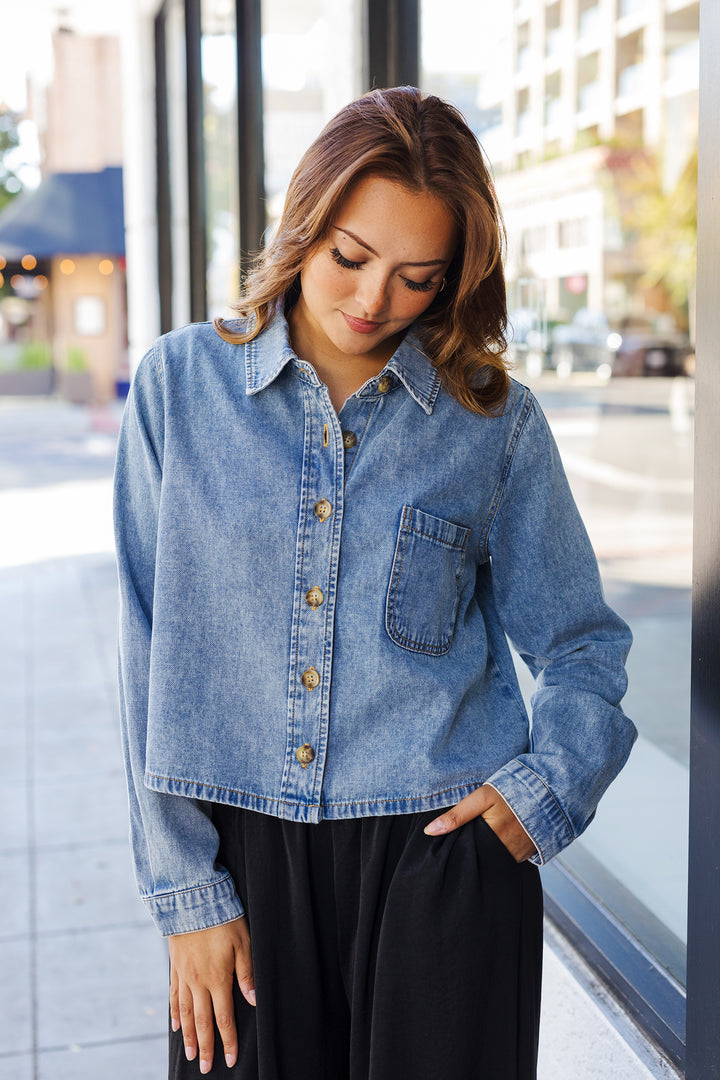 The Concert Weekend Acid Wash Denim Shirt