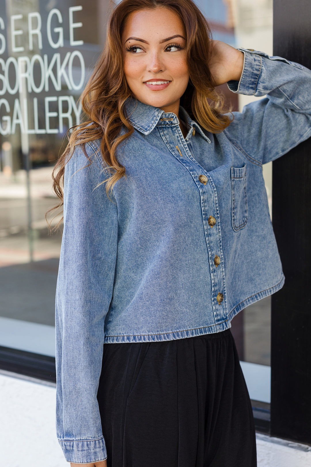 The Concert Weekend Acid Wash Denim Shirt