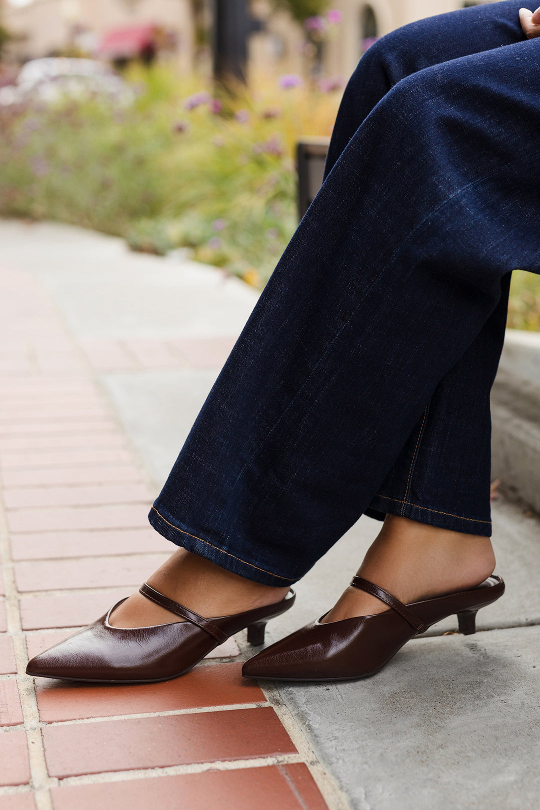 The Mary Jane Pointed-Toe Kitten Heels