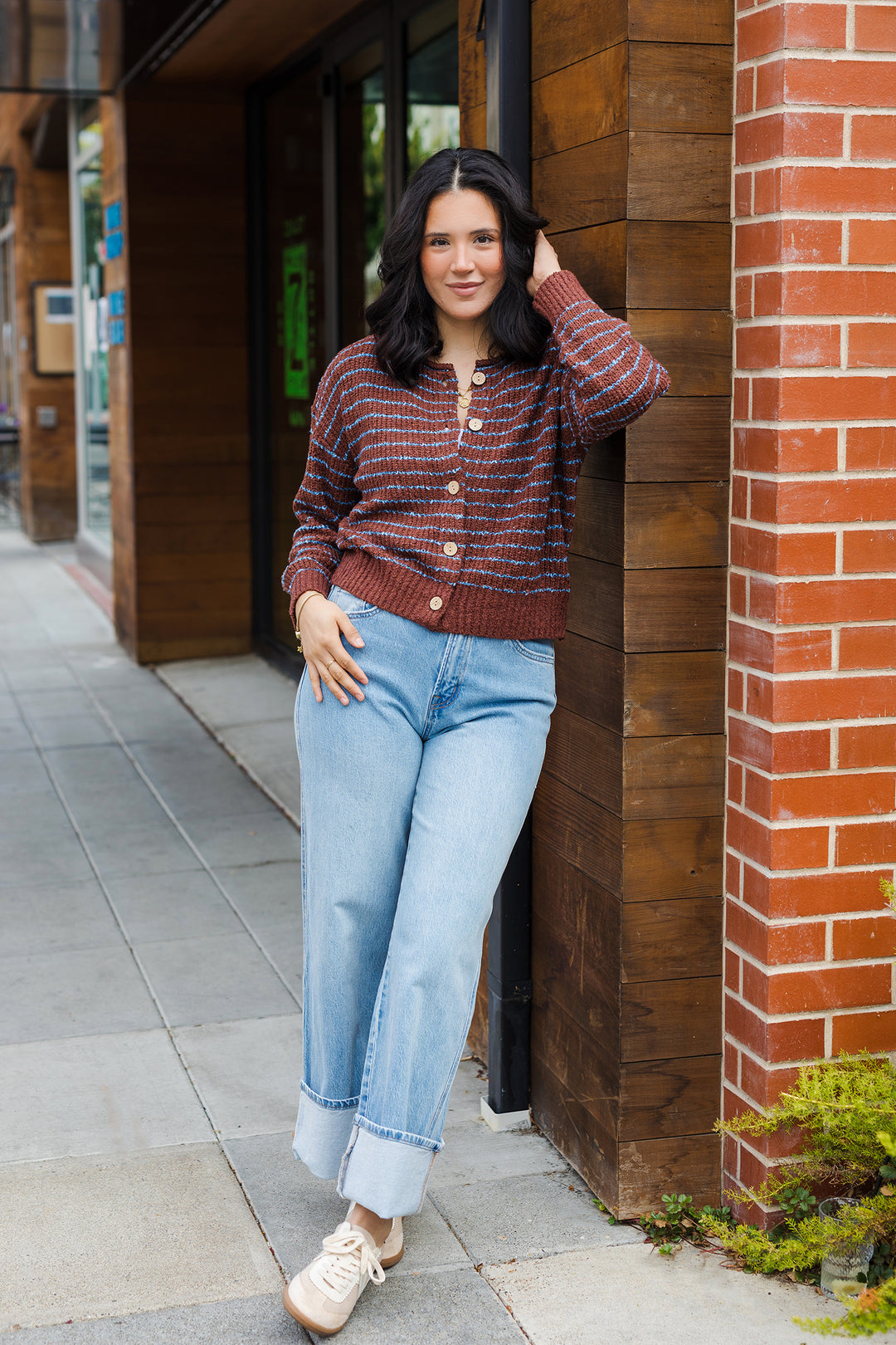 The Easy Days Striped Cardigan Sweater