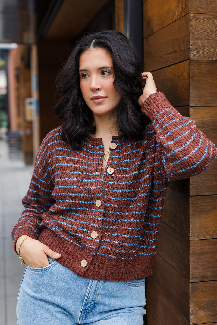 The Easy Days Striped Cardigan Sweater