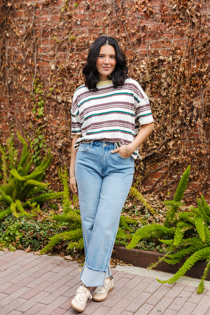 The Autumn Stripe Boxy T-Shirt