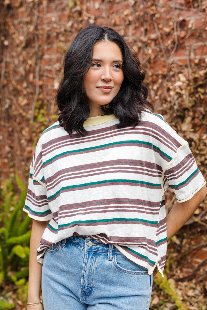 The Autumn Stripe Boxy T-Shirt