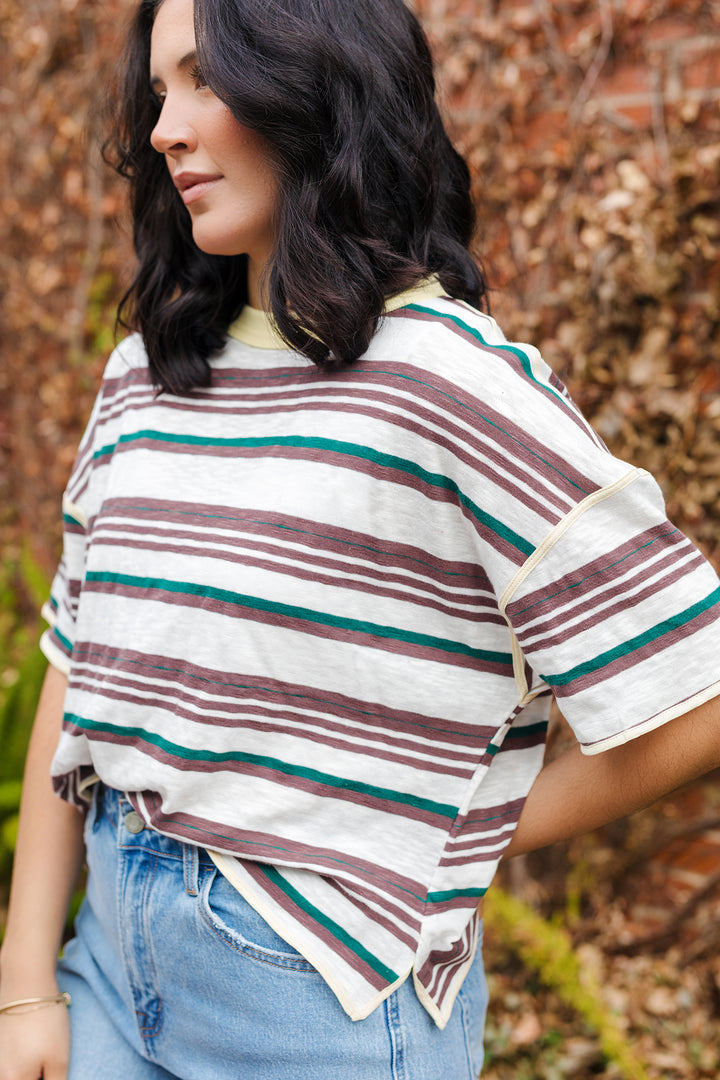 The Autumn Stripe Boxy T-Shirt