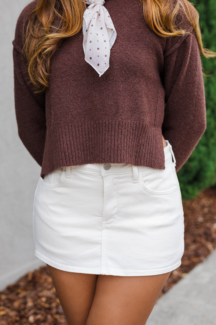 The Daily City Life Denim Mini Skort