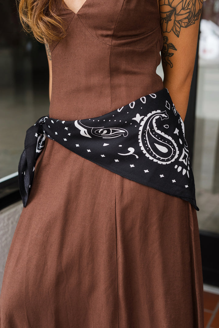 The Vintage Paisley Print Square Scarf