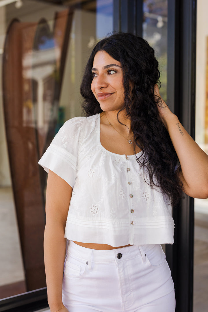 The Sweet Pea Flutter Sleeve Top
