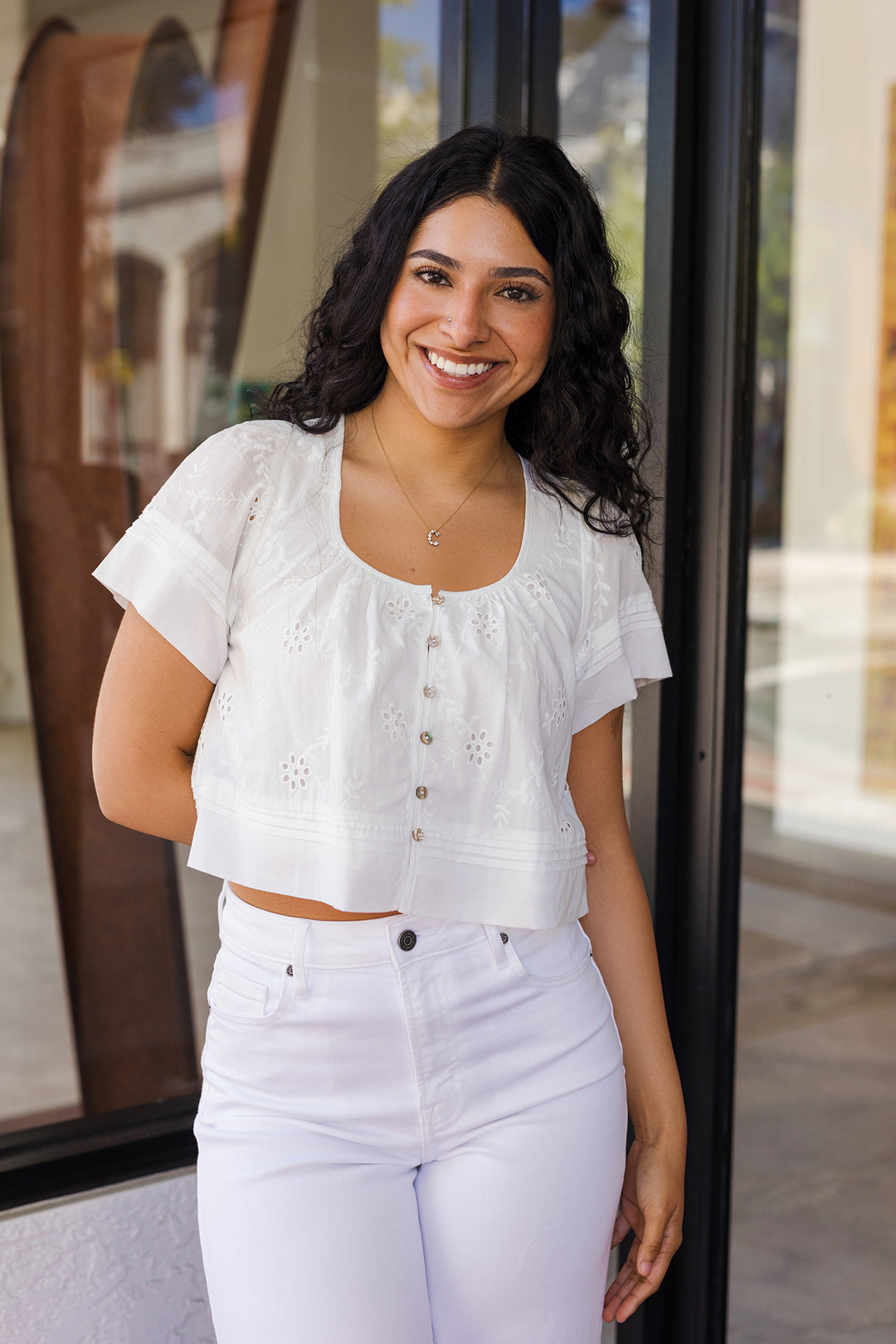 The Sweet Pea Flutter Sleeve Top