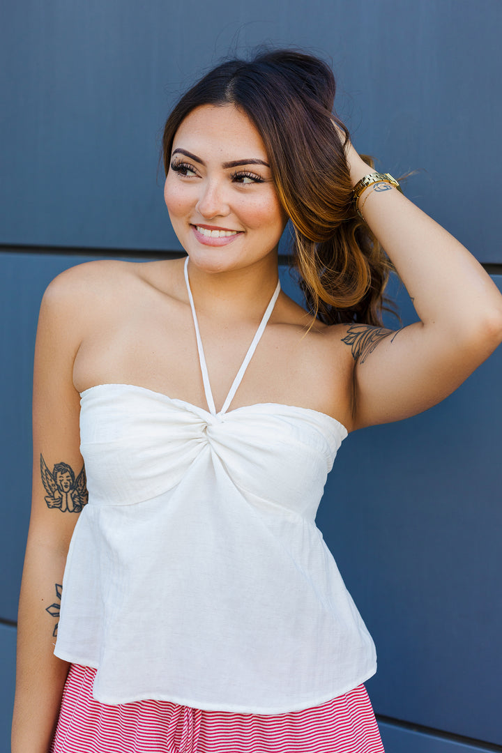 The Back at It Twist Front Halter Top