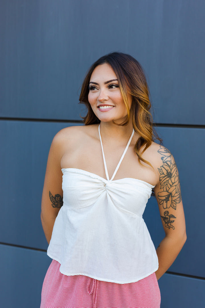 The Back at It Twist Front Halter Top