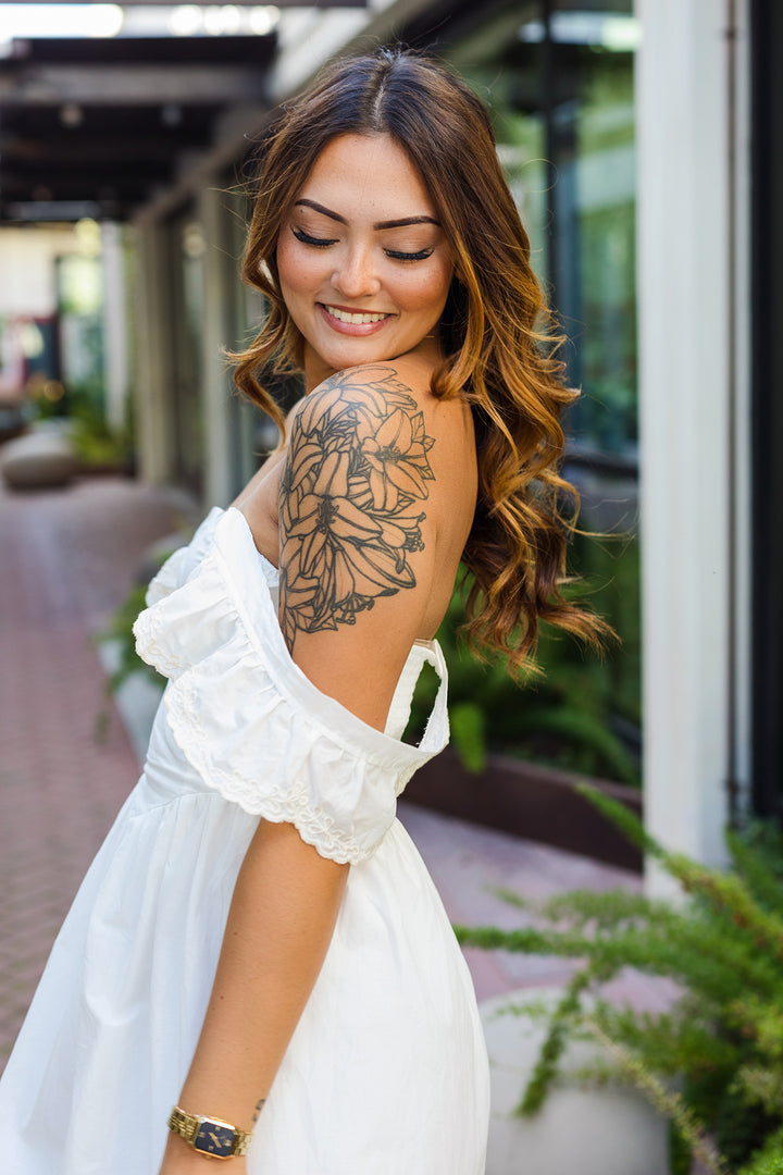The Southern Charm Embroidered Mini Dress