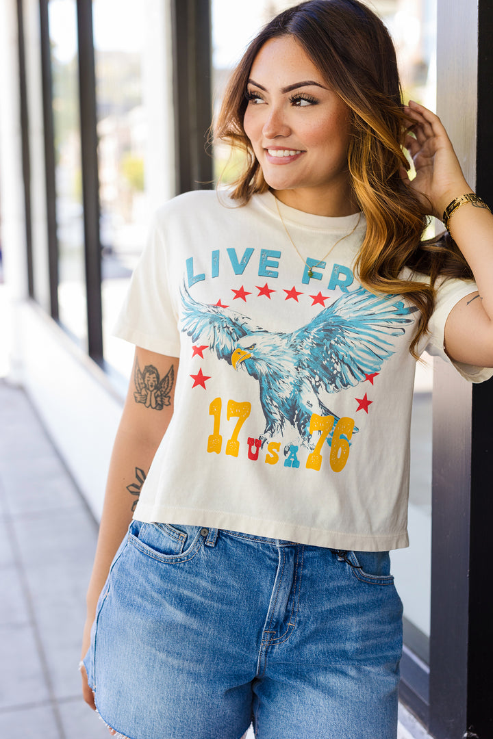 The Live Free '76 Cropped Tee