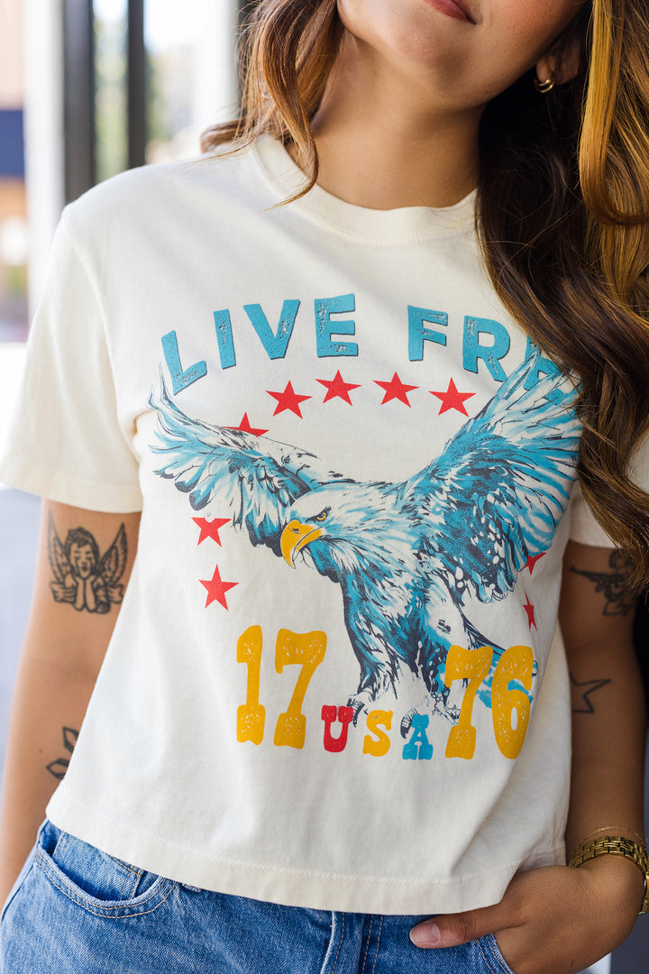 The Live Free '76 Cropped Tee