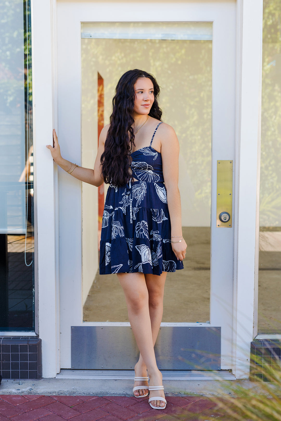 The Palm & Pearl Mini Cutout Dress