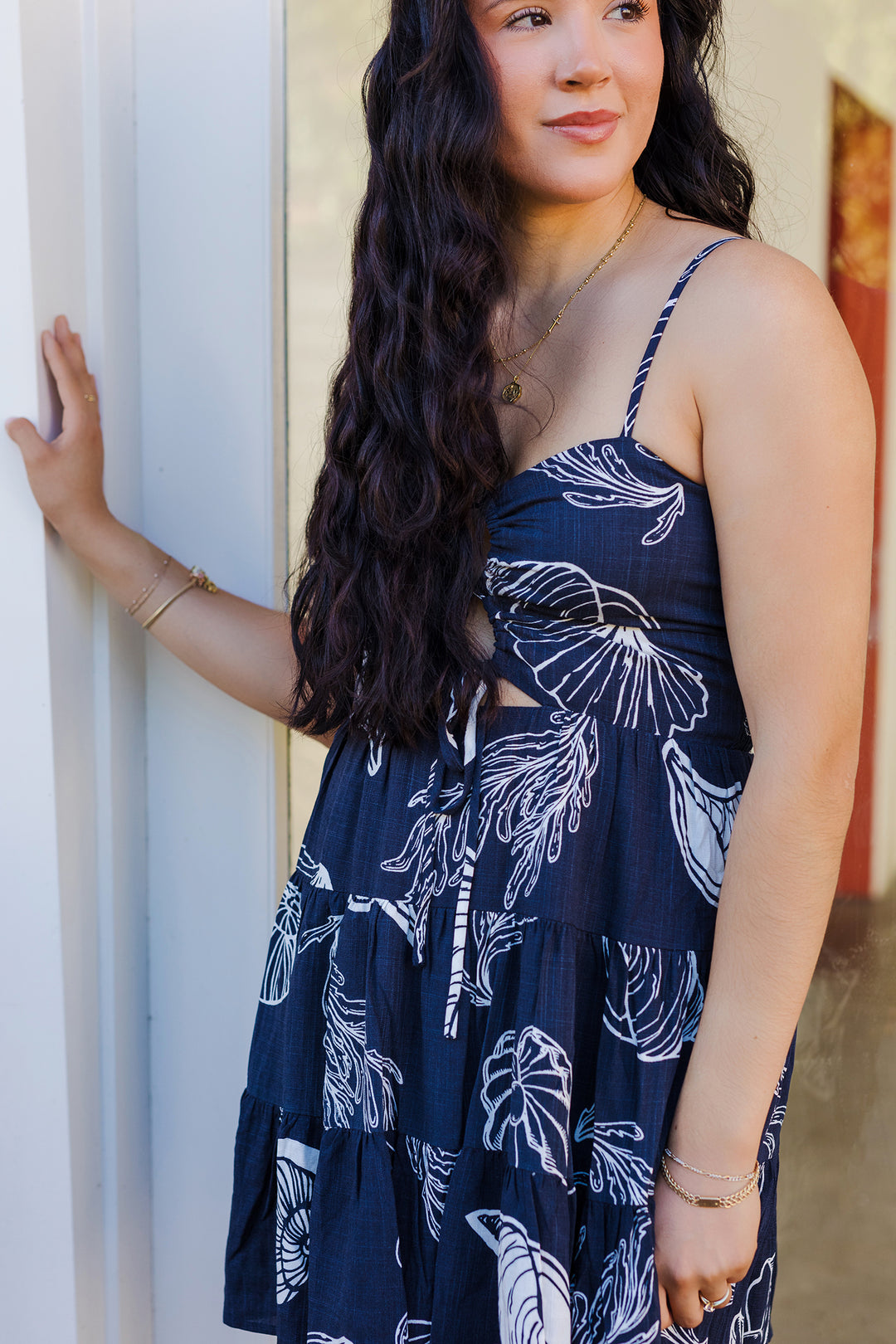 The Palm & Pearl Mini Cutout Dress