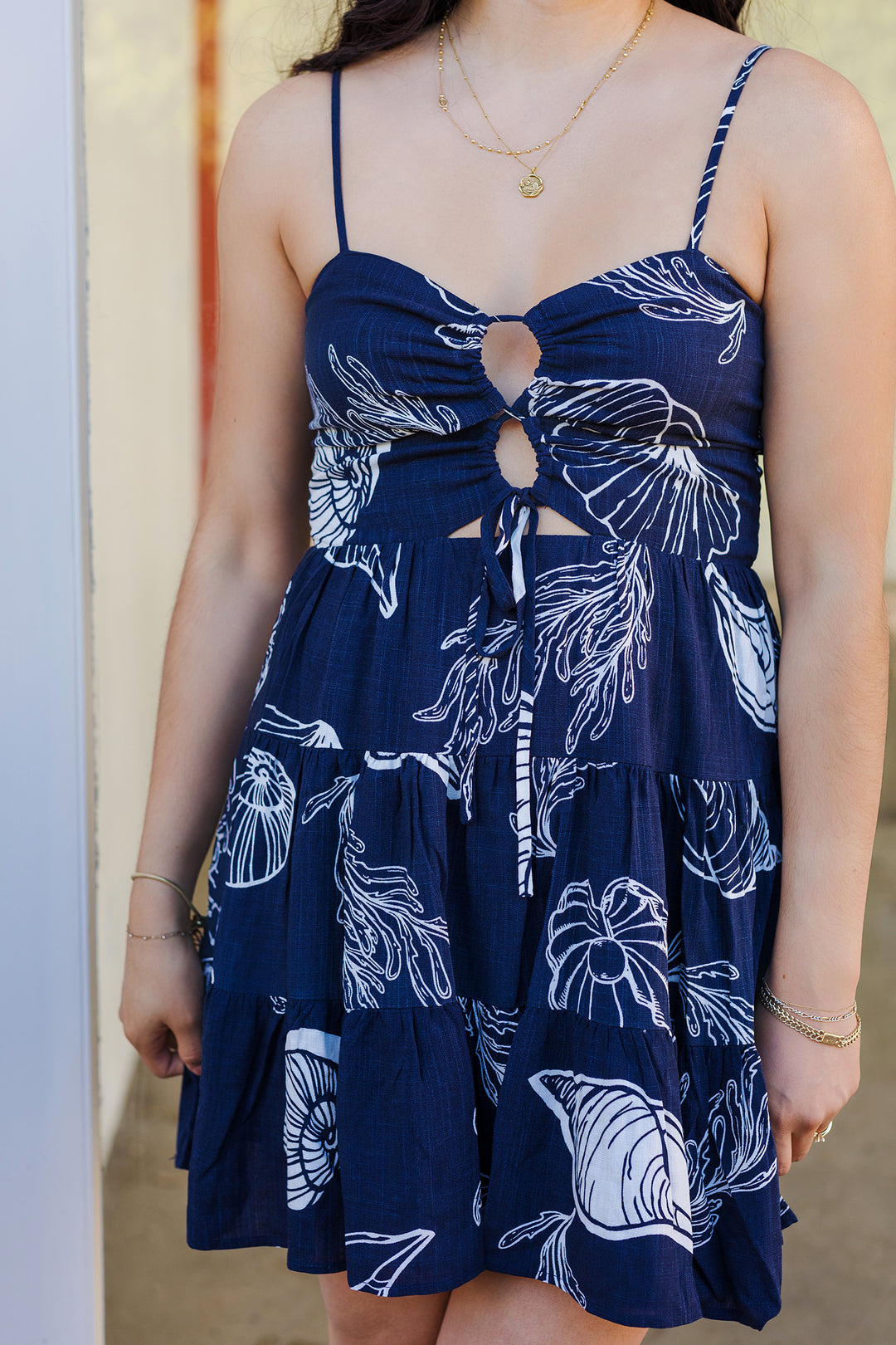 The Palm & Pearl Mini Cutout Dress