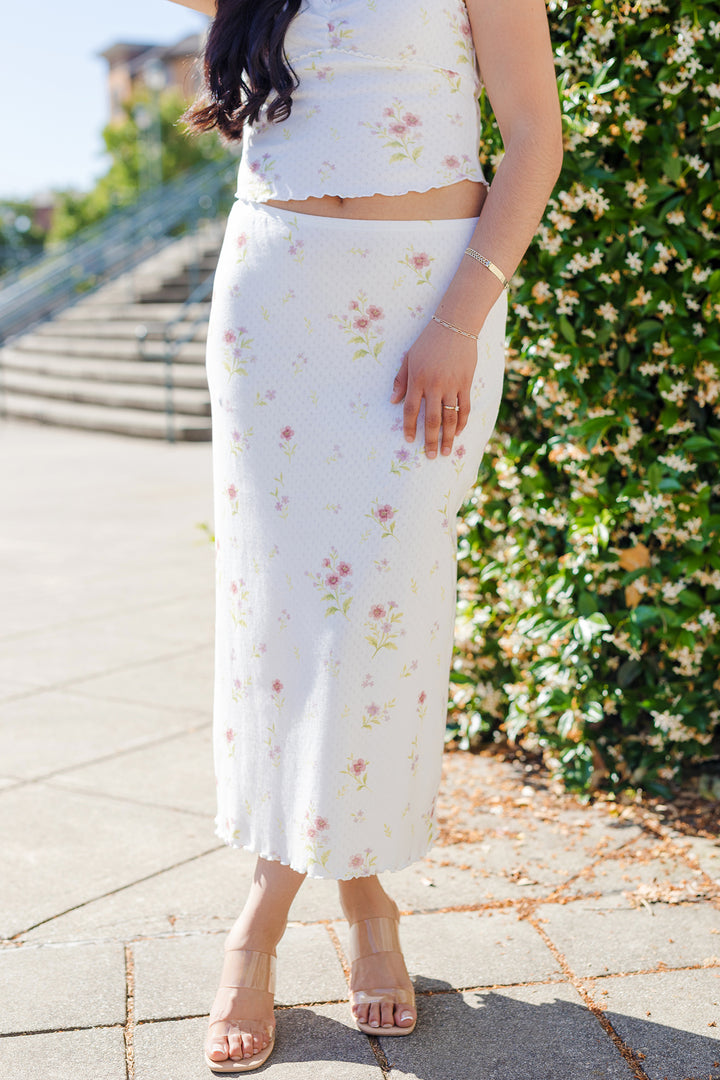 The Right Time Floral Lace Maxi Skirt