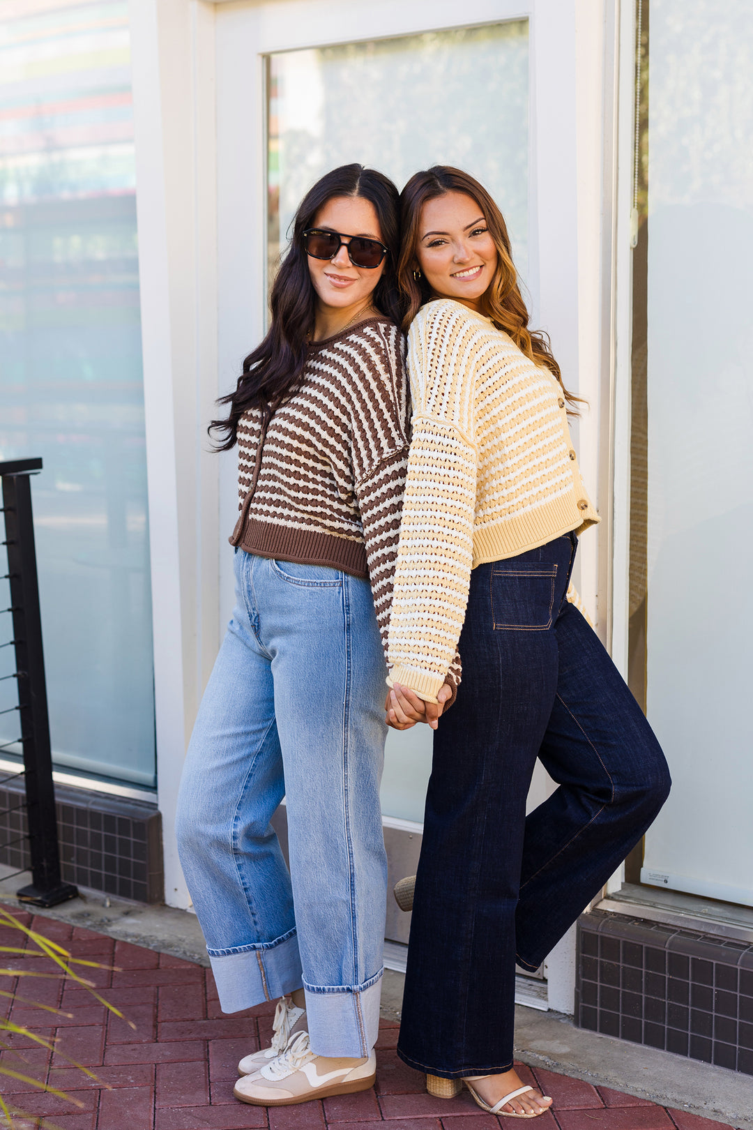 The Upside Down Crochet Striped Cardigan Sweater