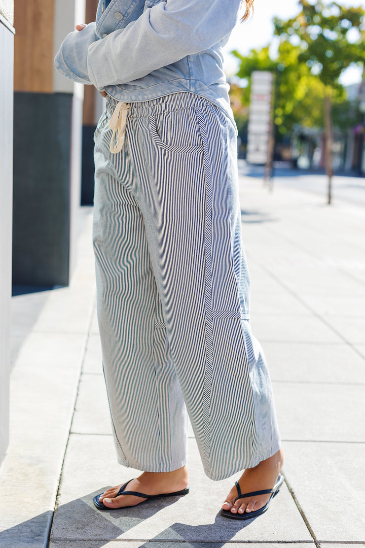 The Coastal Striped Drawstring Pants