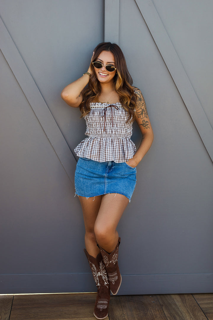 The Paris Texas Gingham Top