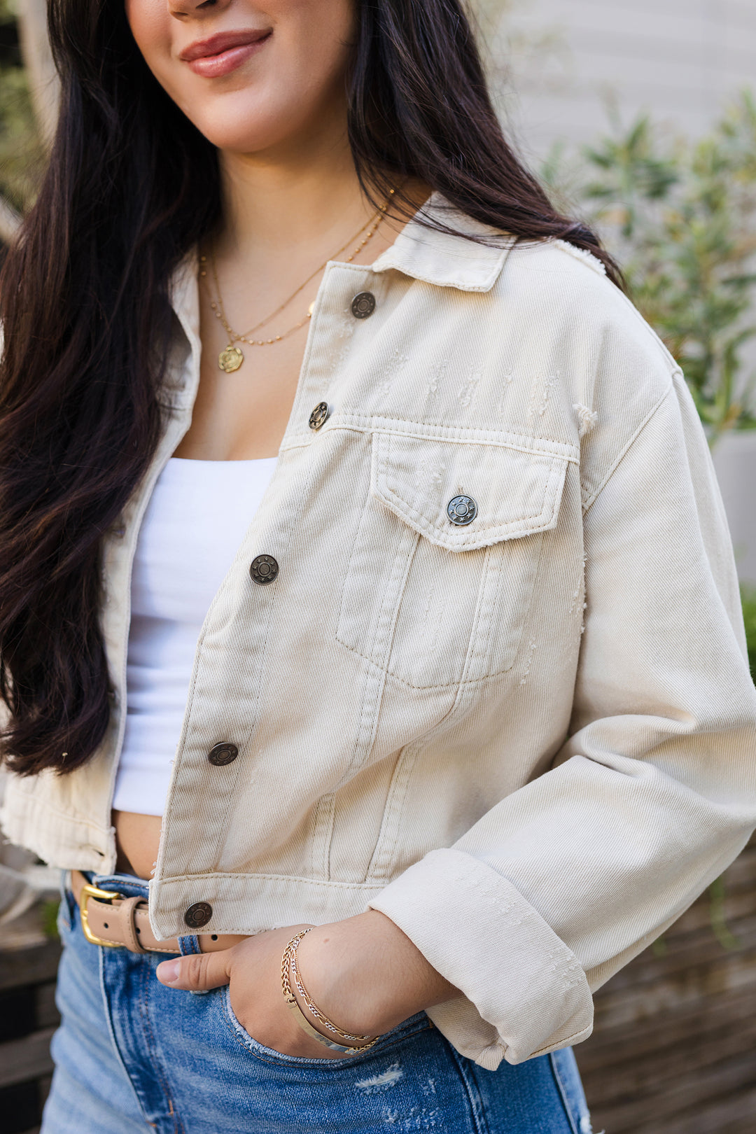 The Perfectly Imperfect Cropped Denim Jacket