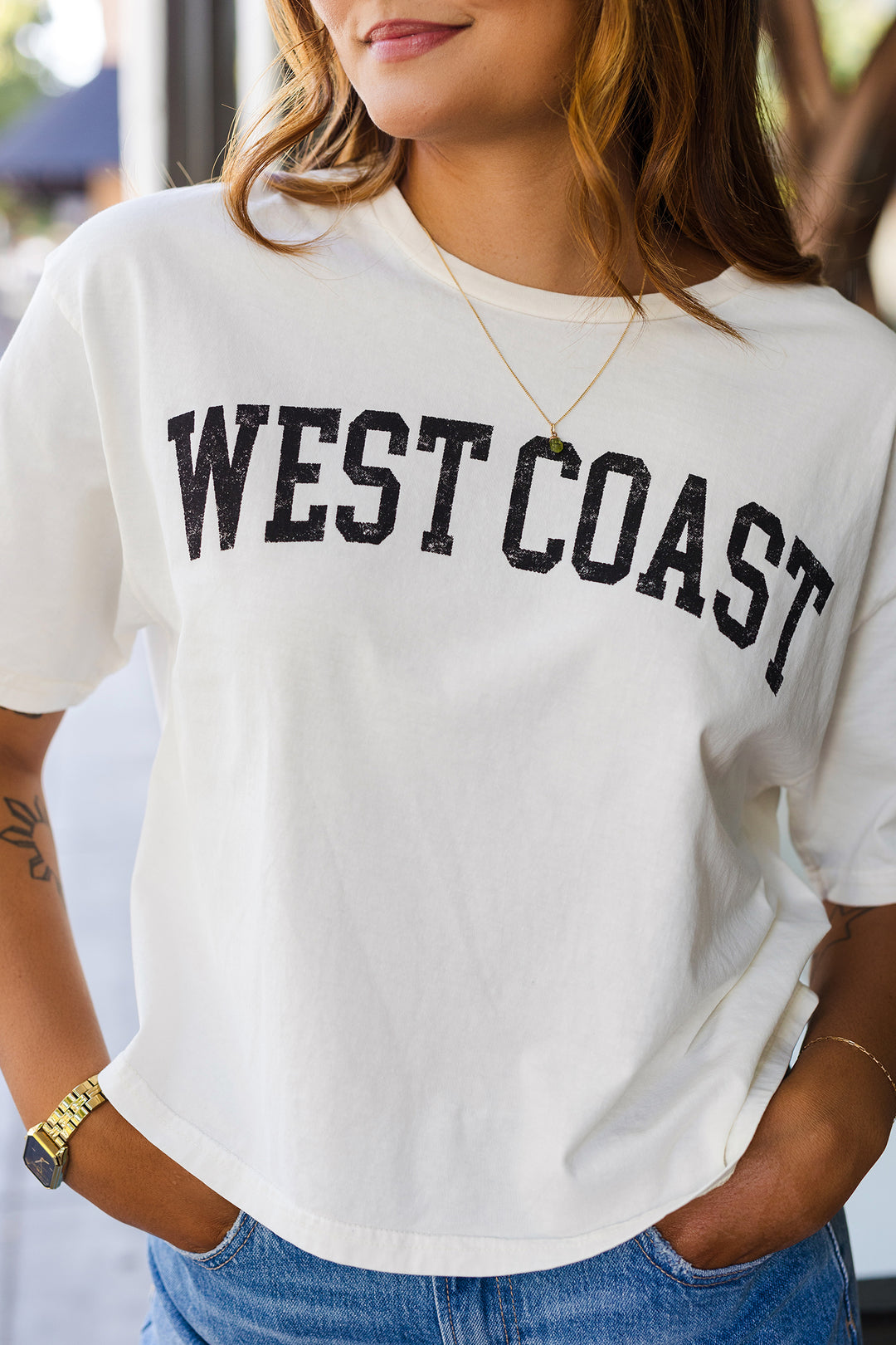 The WEST COAST Cropped Graphic Tee