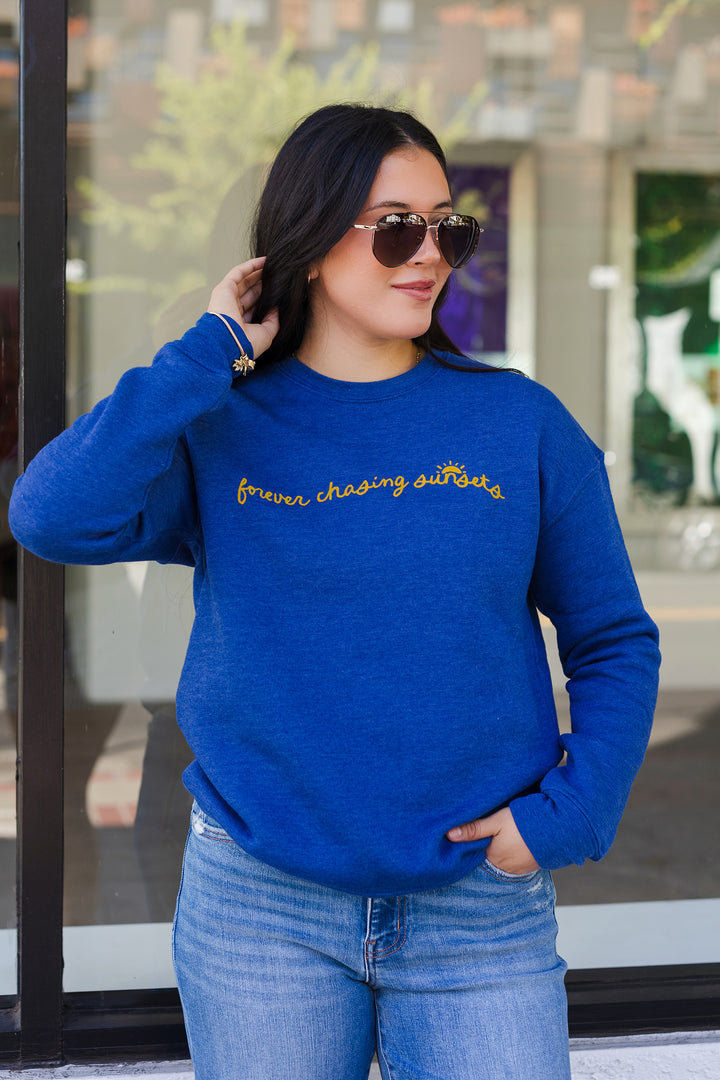The Forever Chasing Sunsets Graphic Sweatshirt