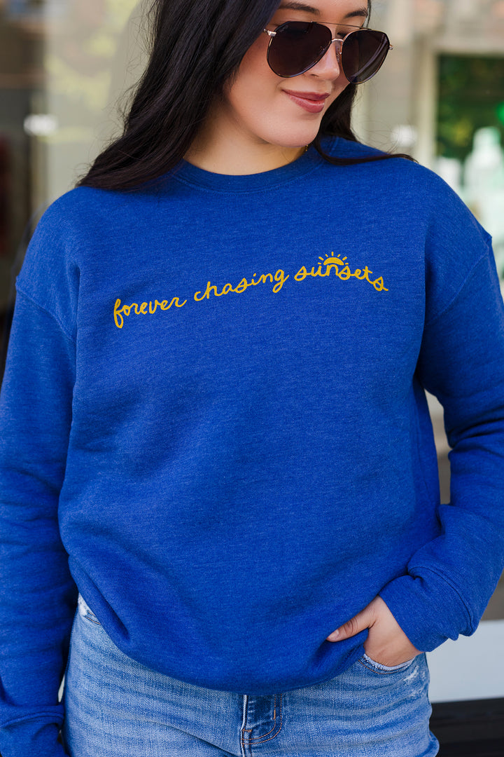 The Forever Chasing Sunsets Graphic Sweatshirt