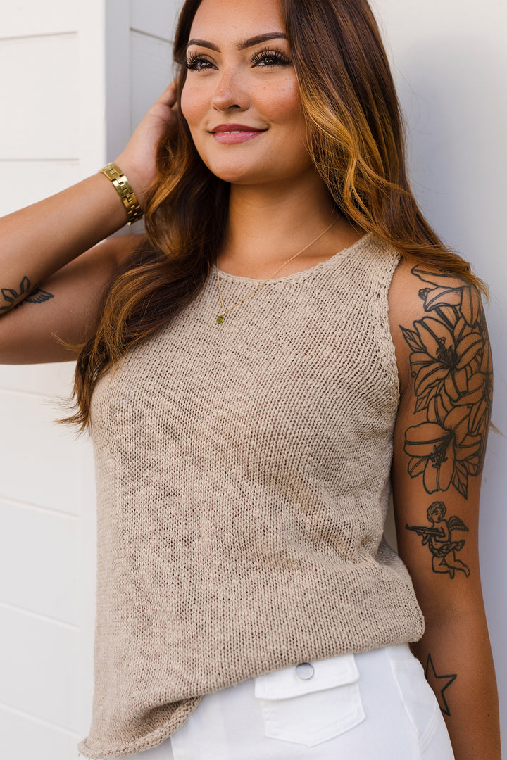 The Driftwood Knit Sleeveless Top