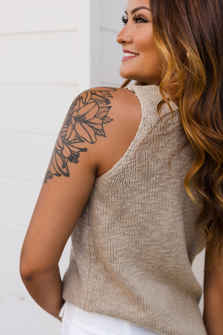 The Driftwood Knit Sleeveless Top