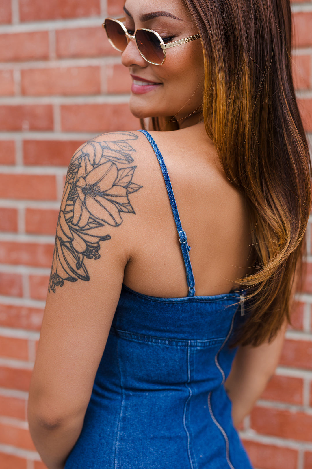 The Sweet Country Denim Mini Dress