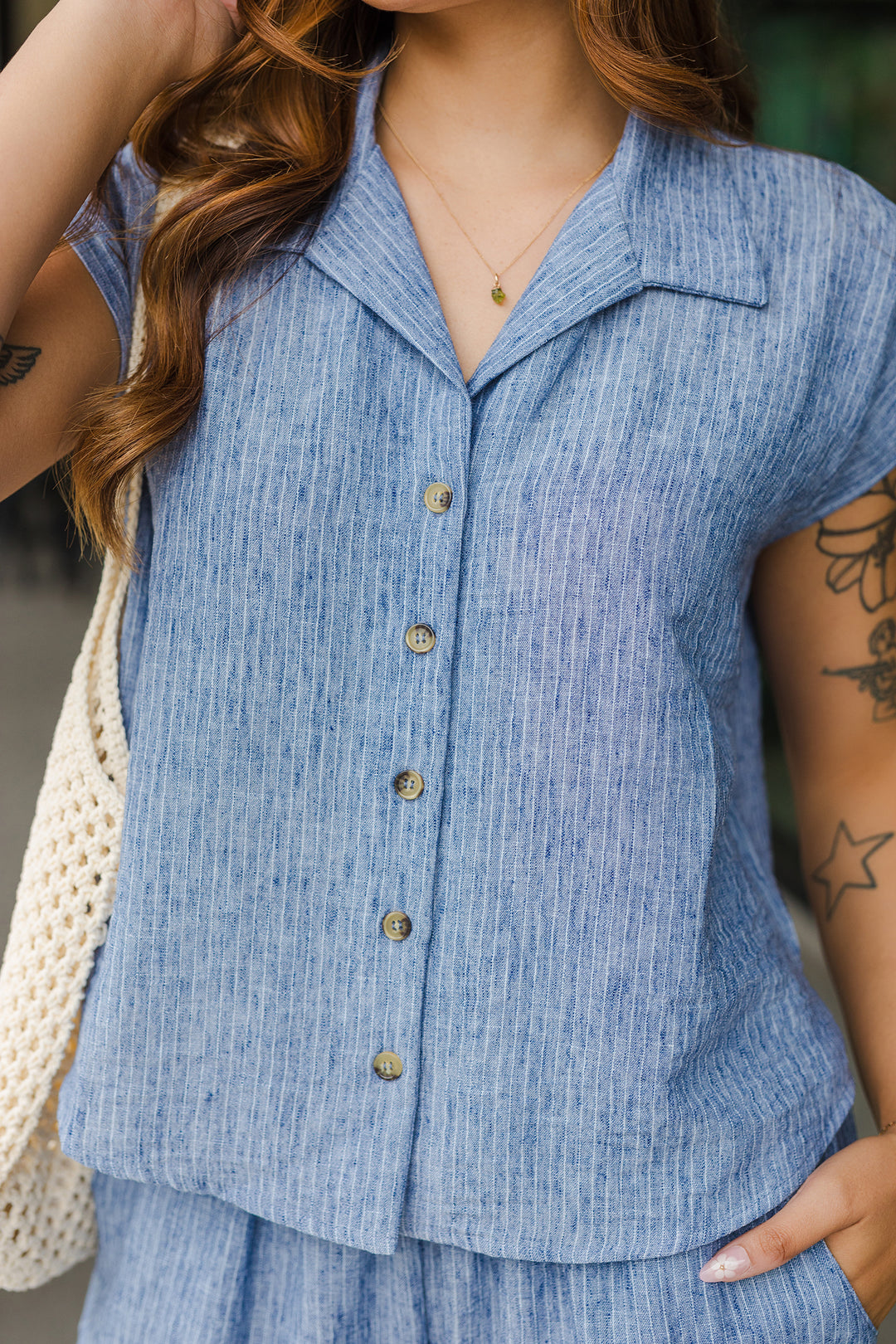 The Beach Bound Striped Short Sleeve Top