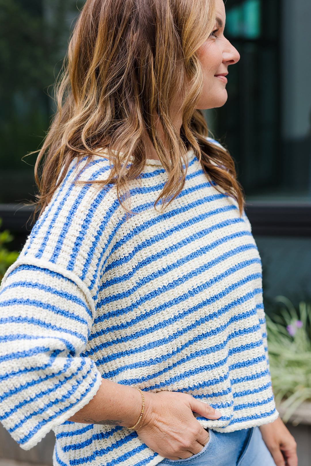 The Girls Trip Striped Coral Summer Sweater