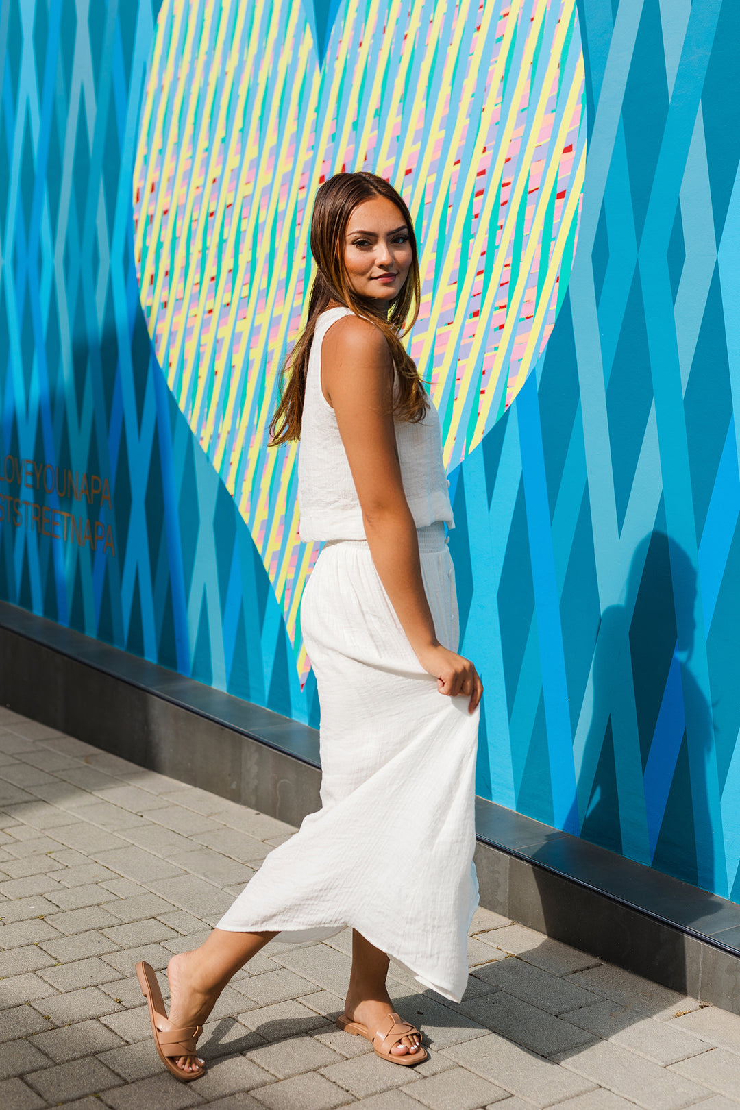 The Weekend Recap Button Front Midi Skirt