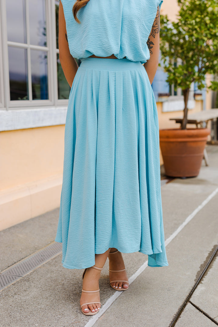 The Cloud Chaser Pleated Midi Skirt