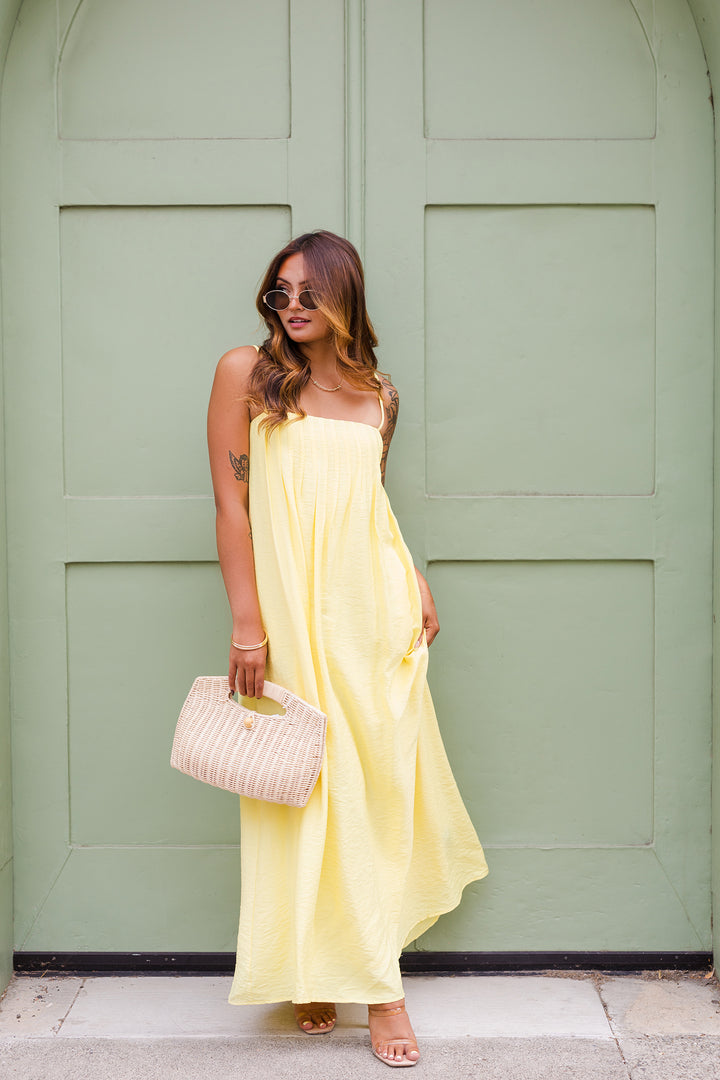 The Mariah Butter Yellow Maxi Dress