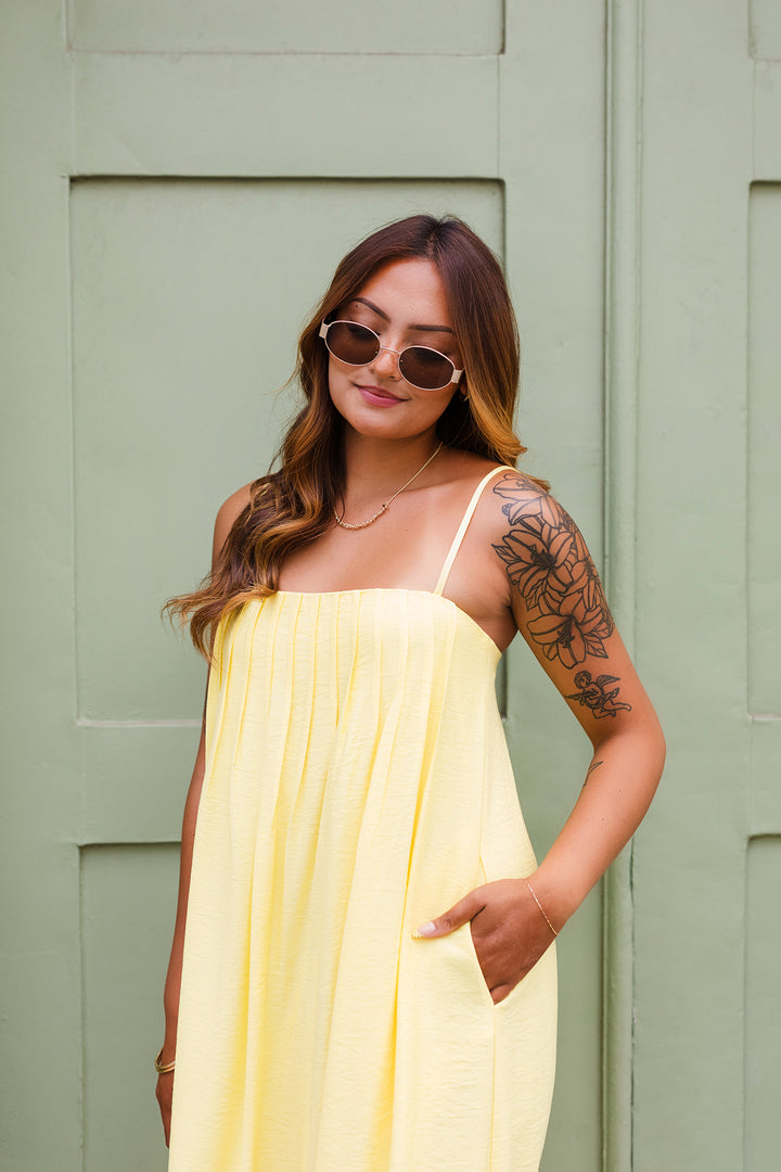 The Mariah Butter Yellow Maxi Dress