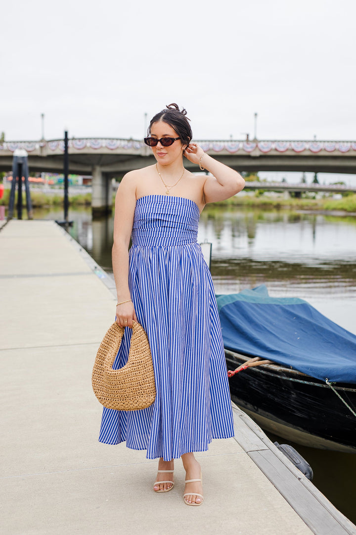 The Morning Sail Striped Maxi Dress