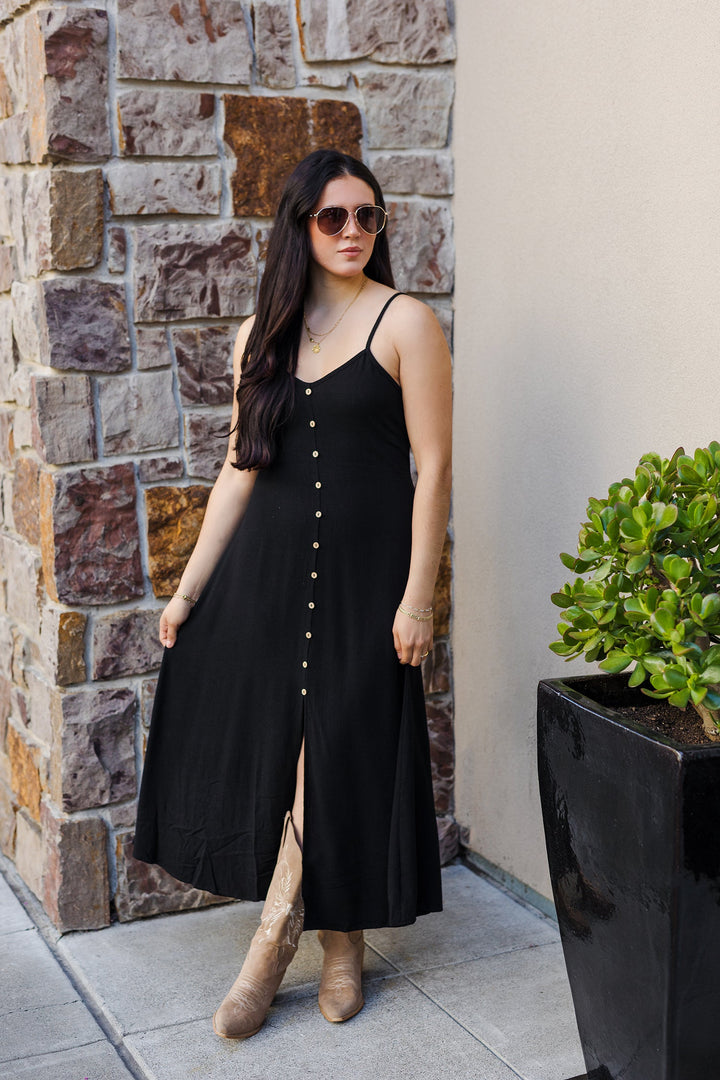 The Whole Lot of Love Button Front Maxi Dress