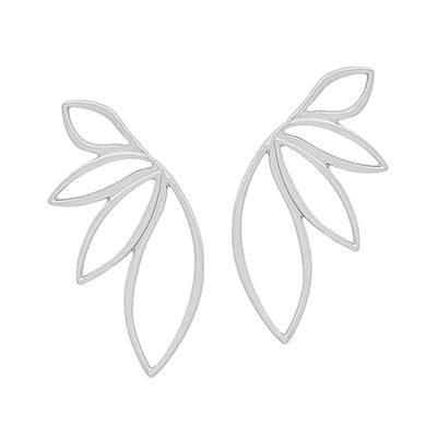 The Matte Metal Half Flower Earrings