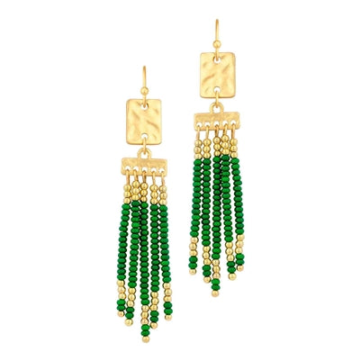 The Gold Seed Bead Drop Earrings