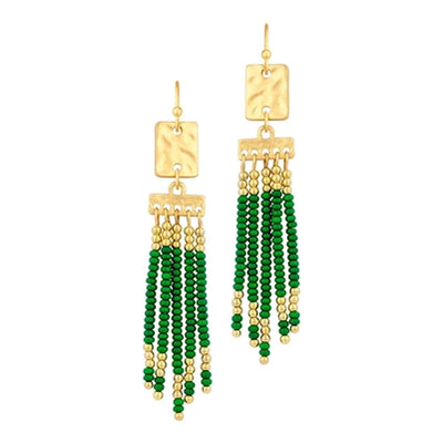 The Gold Seed Bead Drop Earrings