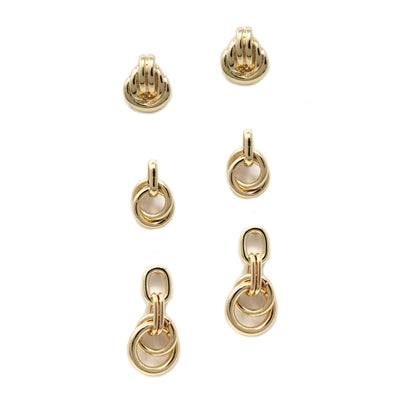 The Studded Loop Earring Set
