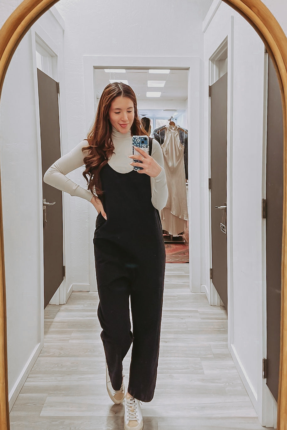 The Walk in the Park Washed Black Jumpsuit