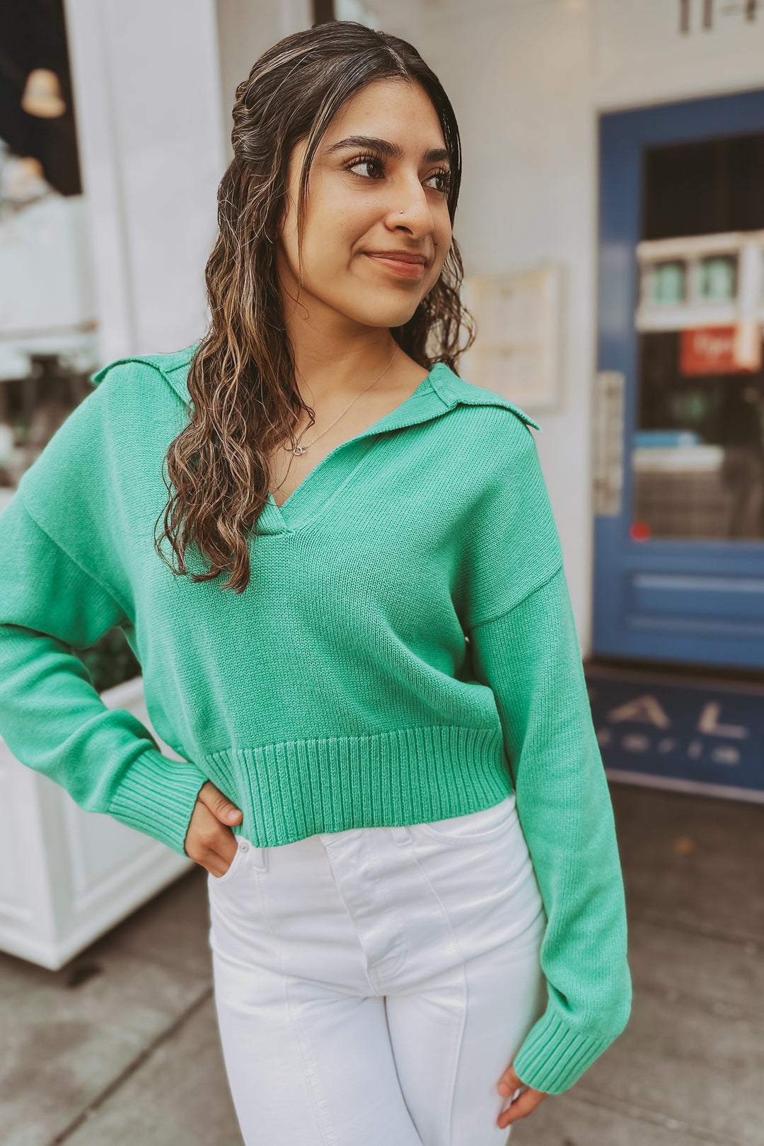 The Roxy Collared Knit Sweater