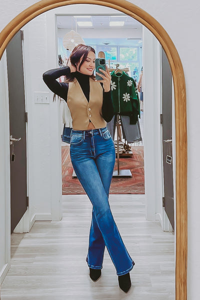 The Demi Longleeve Mock Crop Top