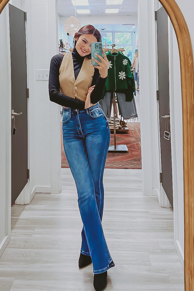 The Demi Longleeve Mock Crop Top
