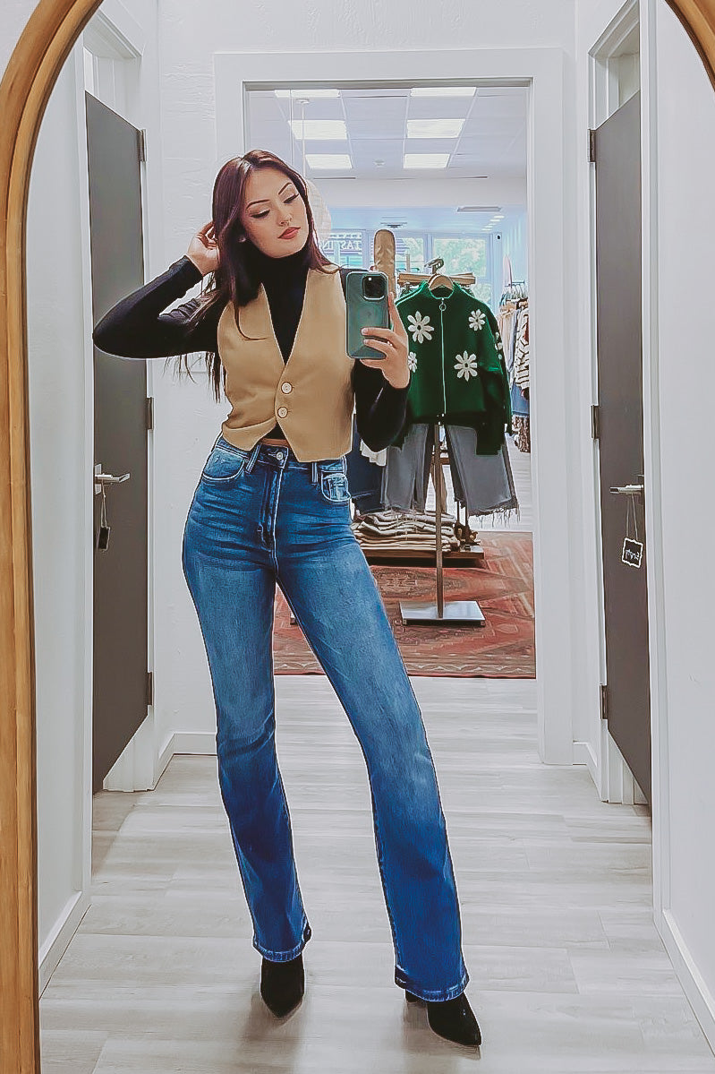 The Demi Longleeve Mock Crop Top